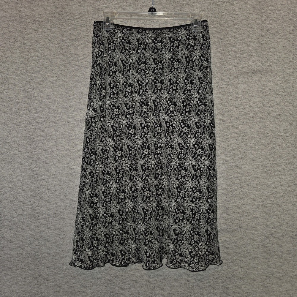 Jonathan Martin‎ Lined Maxi Skirt Black White Women's Size 10 - Picture 7 of 7